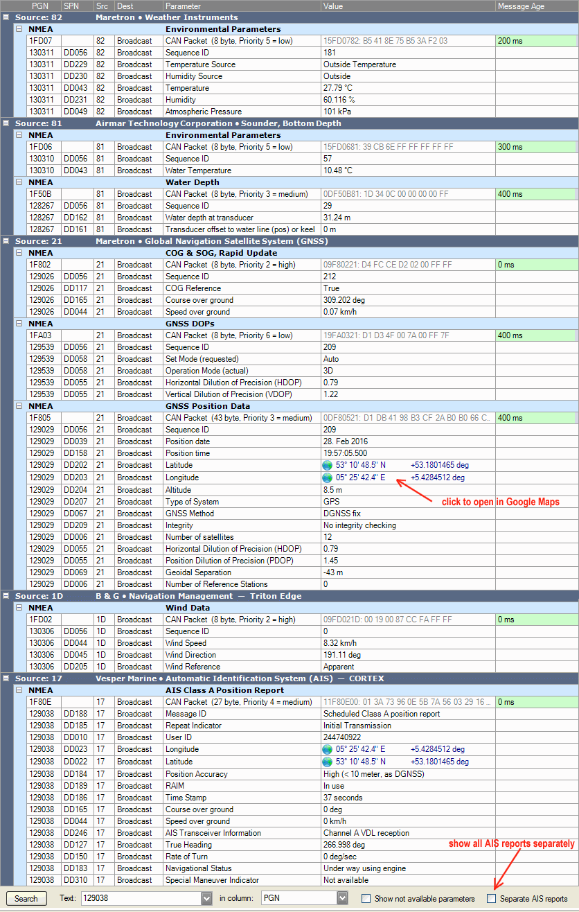 NMEA 2000 Messages